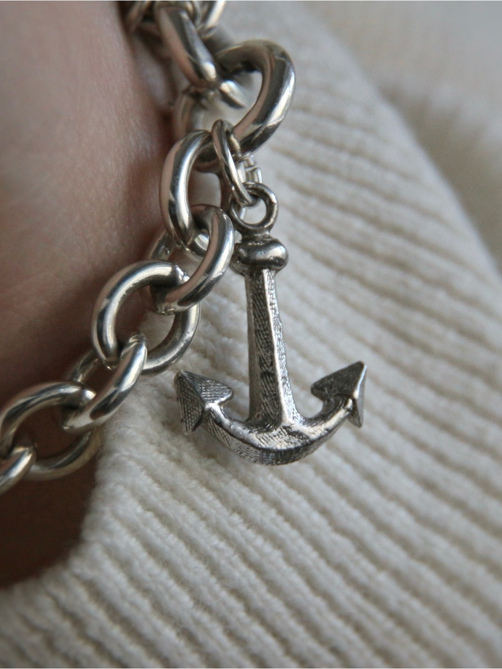 1950-70's Solid Sterling Silver Anchor Charm